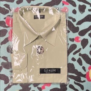 Milani Men's Light Green Dress Shirt